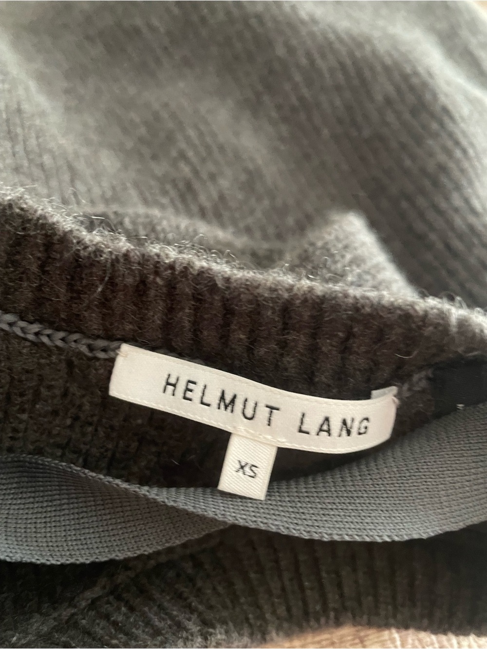 Helmut Lang Dark Brown Wool Cashmere Open Tulip Back Sweater Size XS - Picture 3 of 4